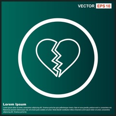 Heart Break Icon For Your Design,websites and projects.
