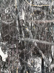 Old grunge ripped torn vintage posters creased crumpled paper surface texture background