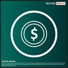  Dollor Coin Icon For Your Design,websites and projects.