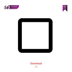 blank-check-box  icon vector isolated on white background. Graphic design, material-design icon, mobile application, logo, user interface. EPS 10 format vector
