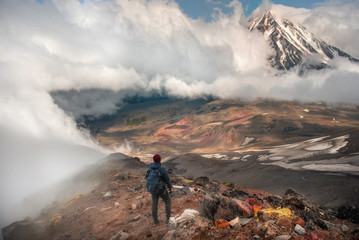 ascent of a traveler on a volcano
