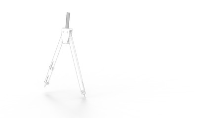 3d rendering of a compass isolated on white background