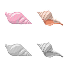 Vector design of animal and decoration icon. Collection of animal and ocean stock vector illustration.