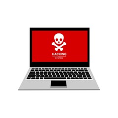 Alert notification on laptop, computer, smartphone vector, malware concept, spam data, fraud internet error, insecure connection, online scam, virus vector illustration template © Hani Suwaryo