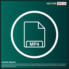 MP4 Icon For Your Design,websites and projects.