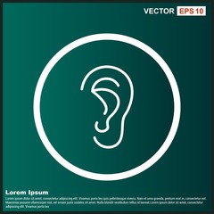 Ear Icon For Your Design,websites and projects.