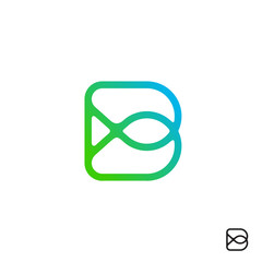 Initial letter B logo design template, Technology abstract vector logo