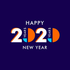 Happy New Year 2020 Celebration Vector Template Design Illustration