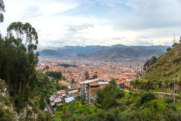 Fototapeta na wymiar Panoramic view of Cusco (Peru)