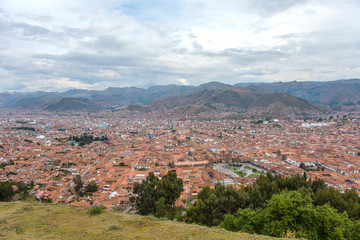 Fototapeta premium Panoramic view of Cusco (Peru)