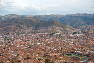 Panoramic view of Cusco (Peru)