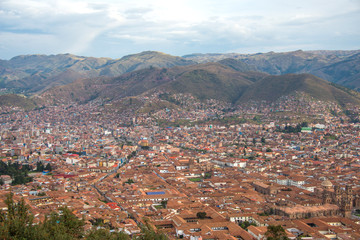 Panoramic view of Cusco (Peru)
