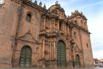 Fototapeta na wymiar Cathedral Basilica of the Assumption of the Virgin, also known as Cusco Cathedral, is the mother church of the Roman Catholic Archdiocese of Cusco (Peru)