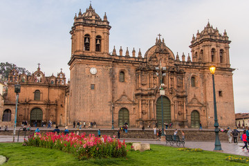 Fototapeta na wymiar Cathedral Basilica of the Assumption of the Virgin, also known as Cusco Cathedral, is the mother church of the Roman Catholic Archdiocese of Cusco (Peru)