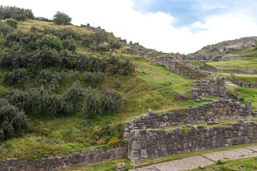 Obraz premium Sacsayhuaman is a citadel on the northern outskirts of the city of Cusco, Peru, the historic capital of the Inca Empire