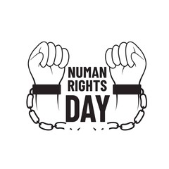 fist raise up breaking chain, Human Rights Day