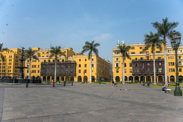 Fototapeta premium Plaza de Armas (Plaza Mayor) in Lima
