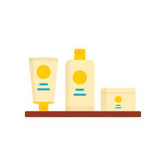 Cream icon in flat style