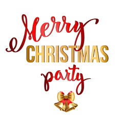 Merry Christmas party lettering design.