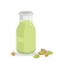 a bottle of pistachio milk