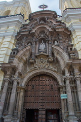 Facade of Monastery of San Francisco in Lima (Peru)