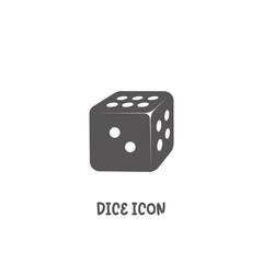 Dice icon simple flat style vector illustration.
