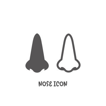 Nose icon simple flat style vector illustration.