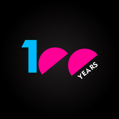 100 Years Anniversary Celebration Vector Template Design Illustration