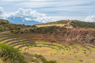 The Incan terraces at Moray (Peru)