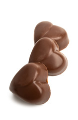 swiss chocolate candies isolated