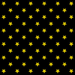 Abstract seamless wallpaper stars gold with black background Texture Vector illustration