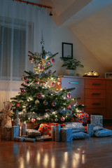 Christmas Tree and Christmas gift boxes