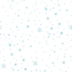 Snowflakes Seamless Pattern. Geometric Background
