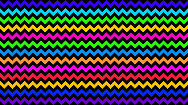 rainbow serrated striped colorful for background, art line shape zig zag doodle color, wallpaper stroke line parallel wave triangle rainbow color, tracery chevron colorful triangle striped full frame
