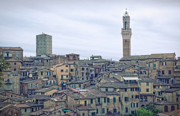 Fototapeta na wymiar Panorama of Siena, Tuscany Italy