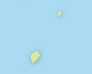 Karte von Sao Tome und Principe mit Schatten