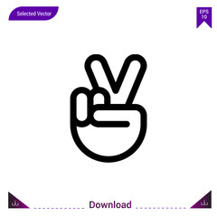 victory icon vector . Best modern, simple, isolated, application ,motivation icons, logo, flat icon for website design or mobile applications, UI / UX design vector format