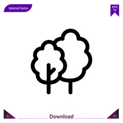trees icon vector . Best modern, simple, isolated, application ,ecology icons, logo, flat icon for website design or mobile applications, UI / UX design vector format