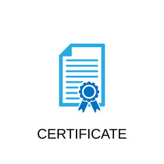 Certificate icon. Certificate symbol design. Stock - Vector illustration can be used for web.