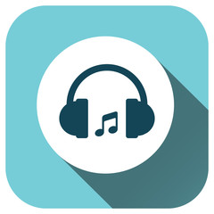 headphone icon vector isolated on white background. earphones music symbol for your design, logo, application, UI.