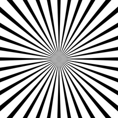Obraz premium Black and White Hypnotic Spiral Background. Radial Spiral Rays Background. Retro Sunburst Background Template. Vector Illustration