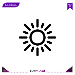 sun icon vector . Best modern, simple, isolated, application ,ecology icons, logo, flat icon for website design or mobile applications, UI / UX design vector format