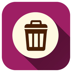 Trash can icon vector isolated on white background.