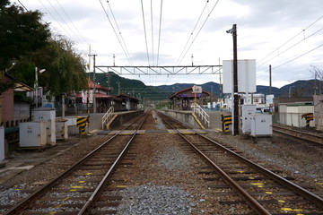 Fototapeta na wymiar The track in front of Chichibu Station