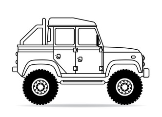 Britischer Pickup Geländewagen Kontur