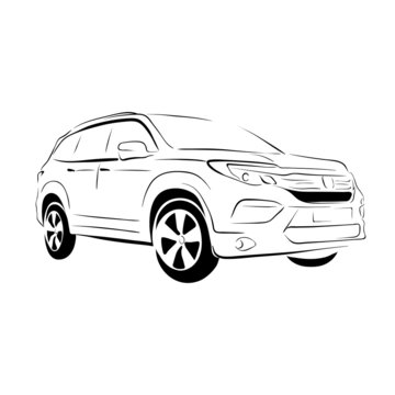 car contour model in vector