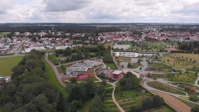 Toma a&eacute;rea de arquitectura de casas en Europa