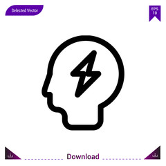 creativity  icon vector . Best modern, simple, isolated, application ,motivation icons, logo, flat icon for website design or mobile applications, UI / UX design vector format