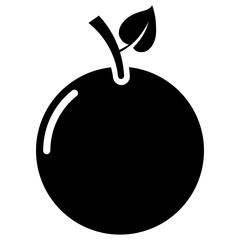 Healthy Organic Orange Vector Thanksgiving Fruit Icon Design