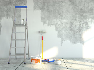 3D rendering wall painting